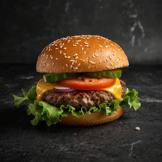 44. Hamburger, Taco & Fries.